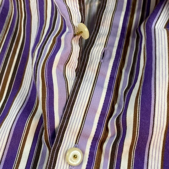 Jones New York  Shirt 2X Purple Stripes - Picture 4 of 12